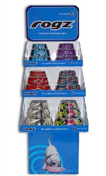 Customized Flat Packed Cardboard Display Stands for Pet Bowls