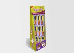 Confectionery Hook Paper Cardboard Free Standing Shop Display Units