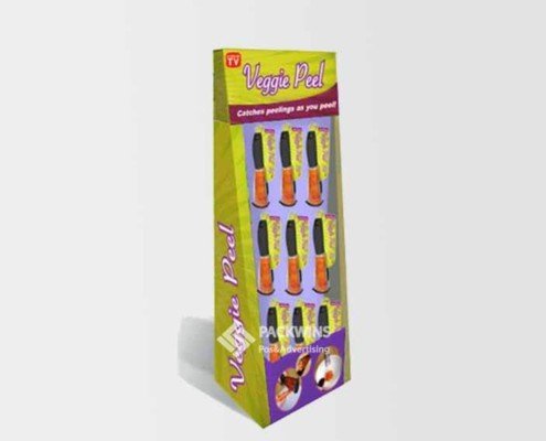 Confectionery Hook Paper Cardboard Free Standing Shop Display Units