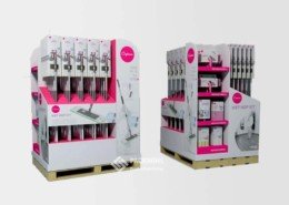 Corrugated Paper Grocery Store Pallet Display Shelves