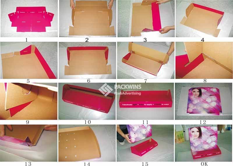 Cosmetics Cardboard Table Display Stands Boxes Cosmetics Cardboard Table Display Stands Boxes