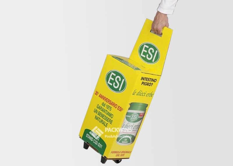 Health Care Products Cardboard Promotions Box Trolley On Wheels Health Care Products Cardboard Promotions Box Trolley On Wheels