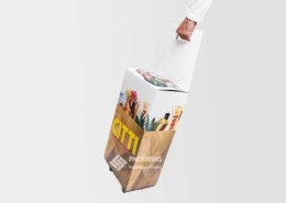 Houseware Shopping Custom Paper Display Boxes Exhibition Trolley