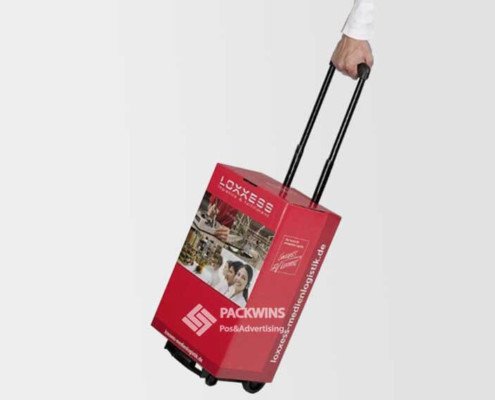 Logistics Company Cardboard Display Stands Carry Box Expoboxes