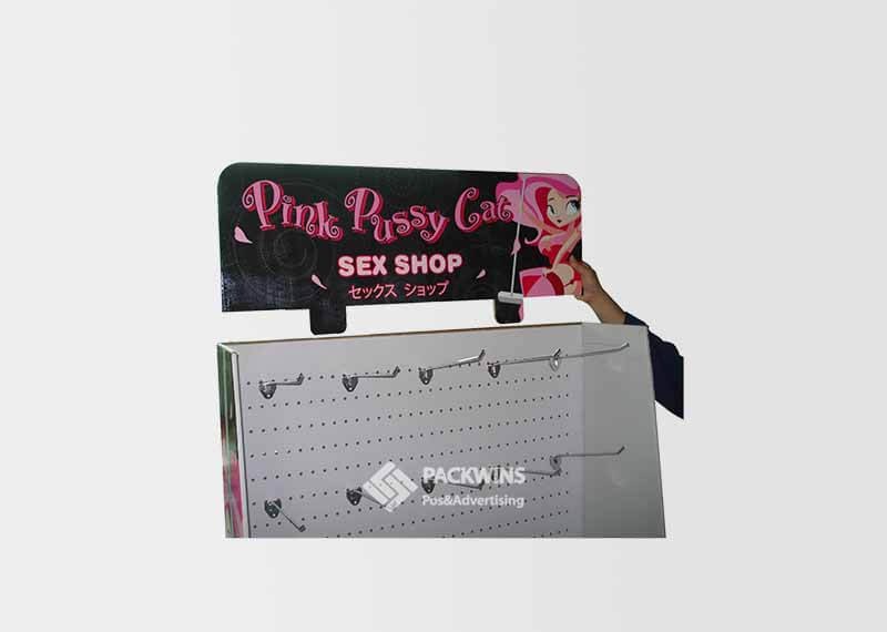 Pink Sex Items Cardboard Display Case Retail Hanging Racks Pink Sex Items Cardboard Display Case Retail Hanging Racks