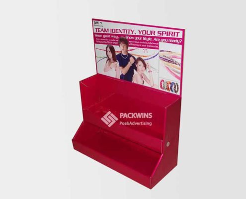 Wristbands Corrugated Cardboard Table Top Display Stands