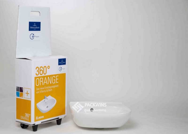 Washbasin Carton Merchandising Cardboard Display Trolley Stands Washbasin Carton Merchandising Cardboard Display Trolley Stands