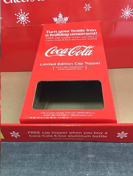 Coca-Cola Point of Purchase Cardboard Counter Display Unit