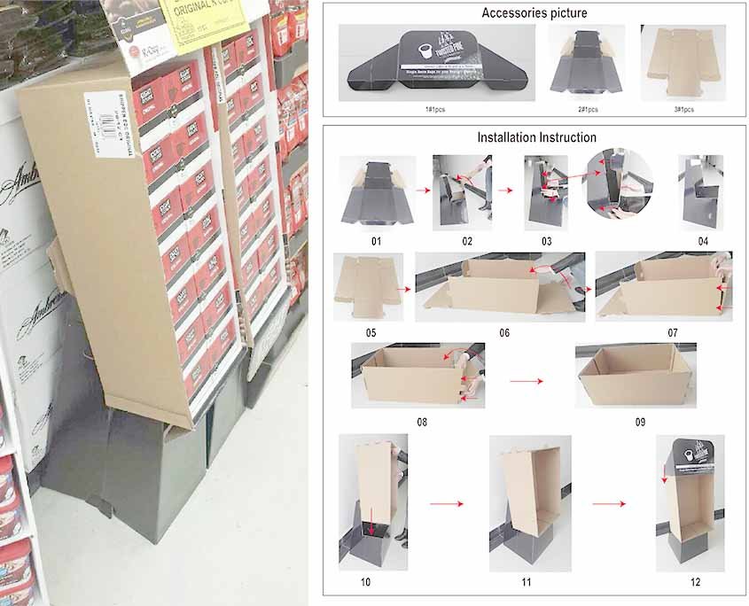 service packwins cardboard display